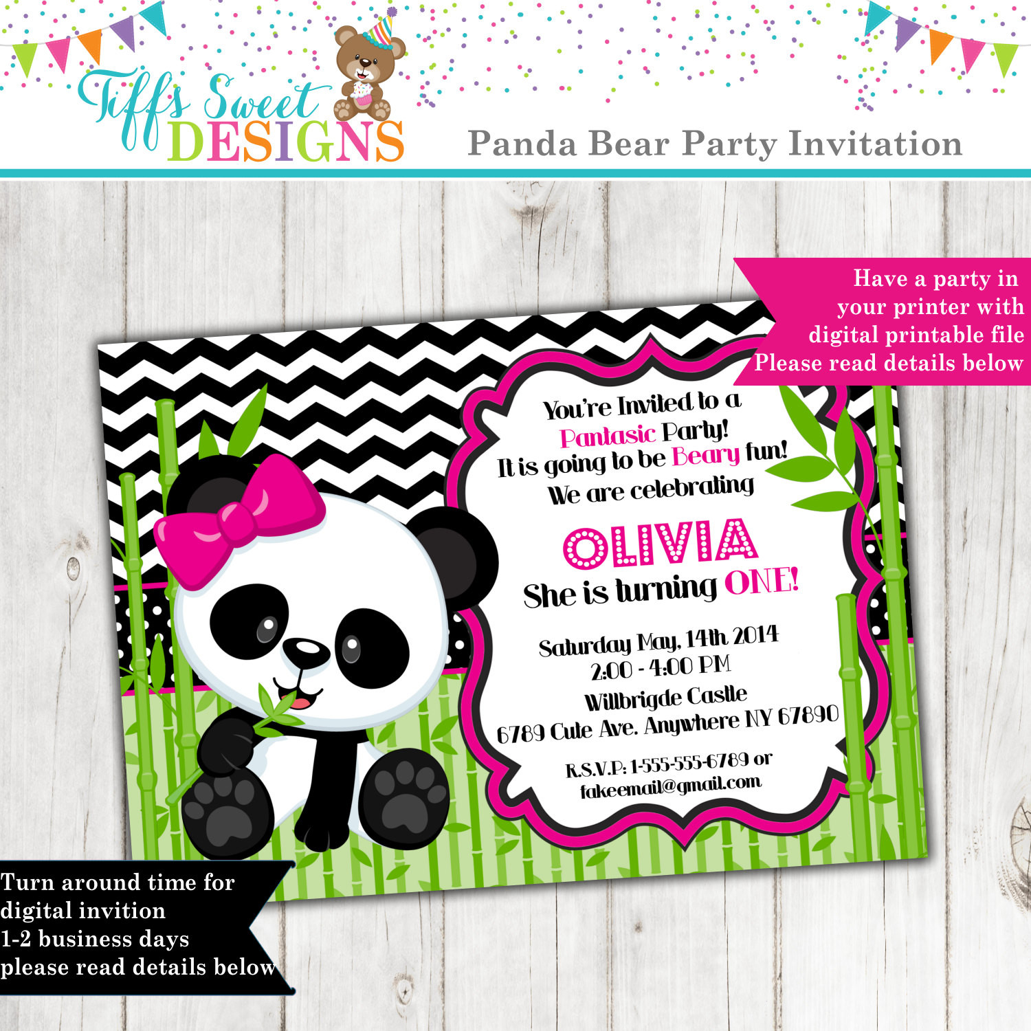 Panda Birthday Invitations
 Panda Bear Invitation Panda Invitation Birthday Invitation