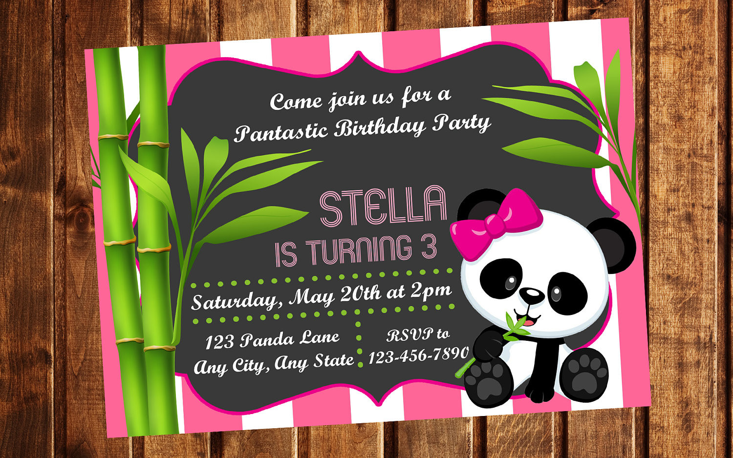 Panda Birthday Invitations
 Panda Invitation Panda Birthday Party Panda Birthday