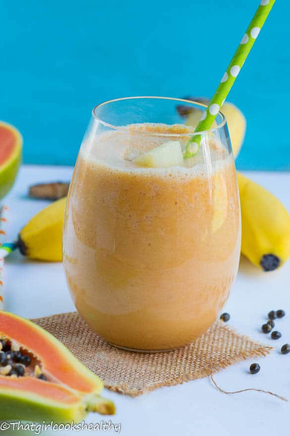 Papaya Smoothies Recipe
 Papaya and pineapple smoothie That Girl Cooks Healthy