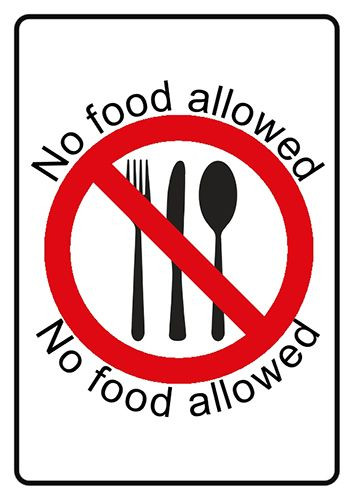 Passover Food Not Allowed
 Make your own posters with No Eating sign template