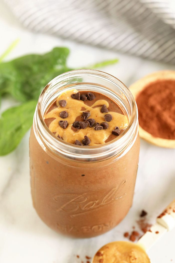Peanut Butter Smoothie Recipes
 Healthy Chocolate Peanut Butter Cup Smoothie Fit Foo