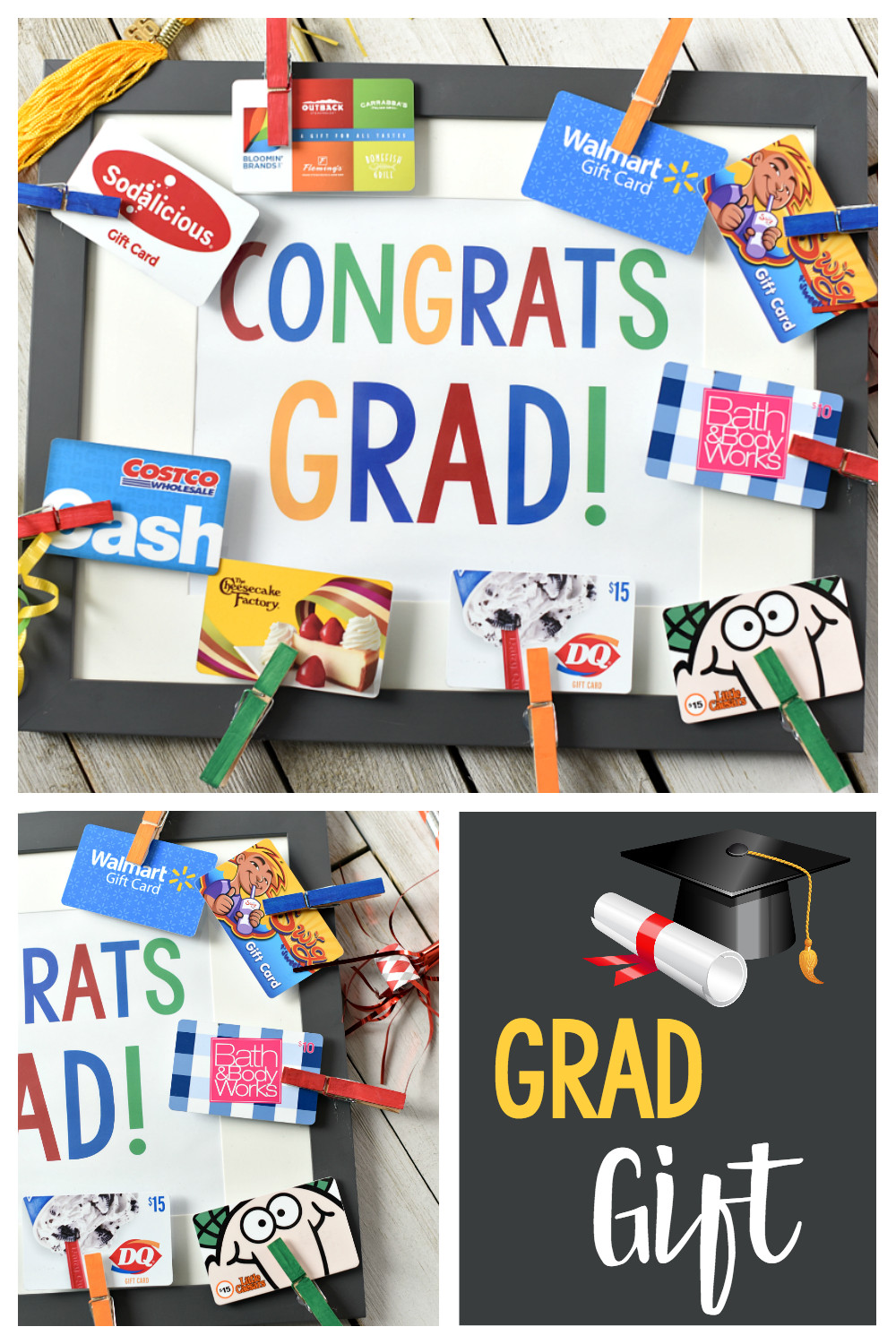 Phd Graduation Gift Ideas For Him
 Cute Graduation Gifts Congrats Grad Gift Card Frame – Fun