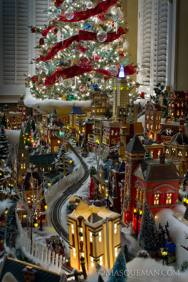 Pool City Christmas Trees
 graphing a Miniature Christmas City by Department 56