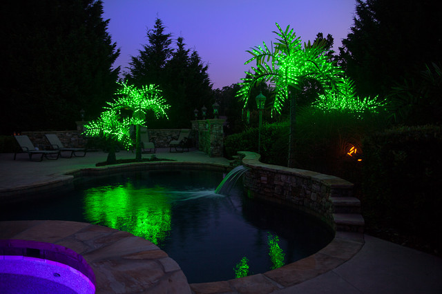 Pool City Christmas Trees
 Realistic LED Palm Tree Tropical Pool atlanta by