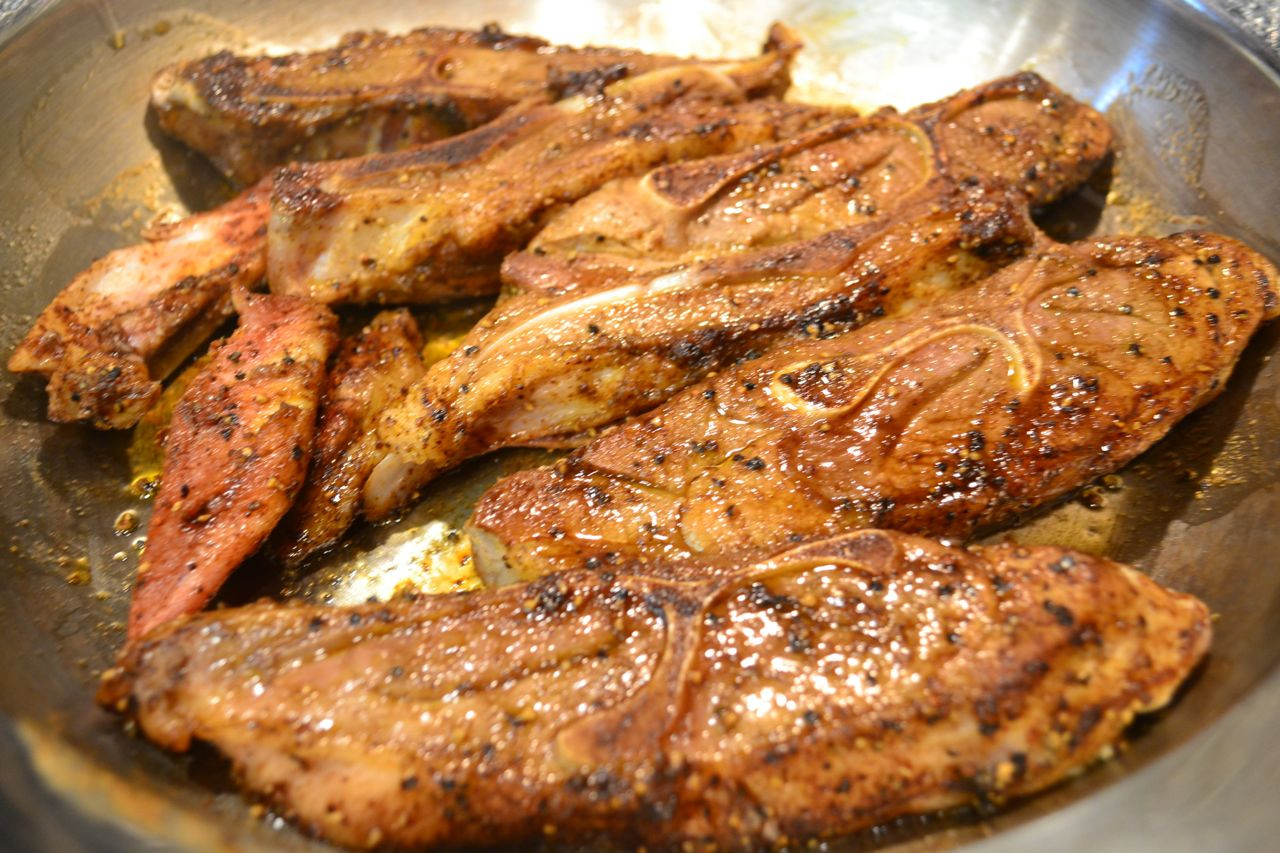 Pork Shoulder Steaks
 Bourbon and Peach Braised Pork Shoulder Steaks