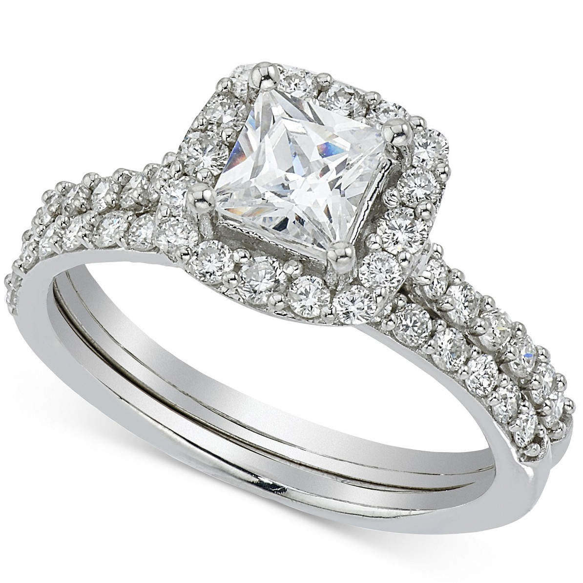 Princess Cut Wedding Ring
 G SI 2ct Princess Cut Halo Diamond Engagement Ring Wedding
