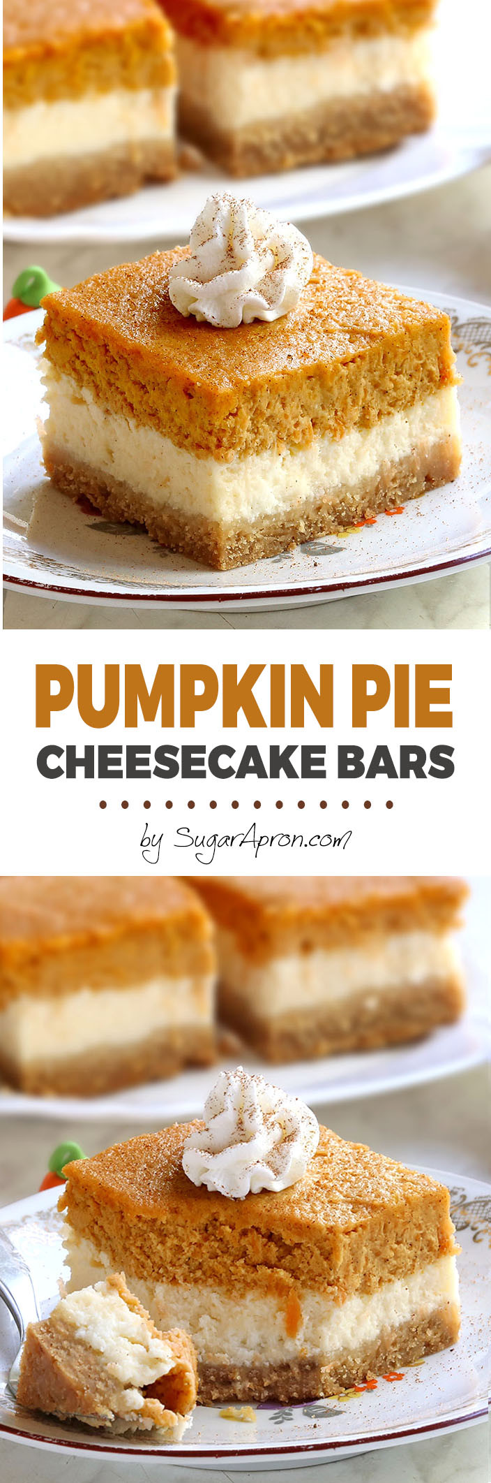 Pumpkin Pie Cheesecake Bars
 Pumpkin Pie Cheesecake Bars Sugar Apron
