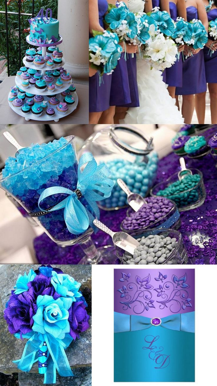 Purple And Blue Wedding Theme
 The 25 best Blue purple wedding ideas on Pinterest