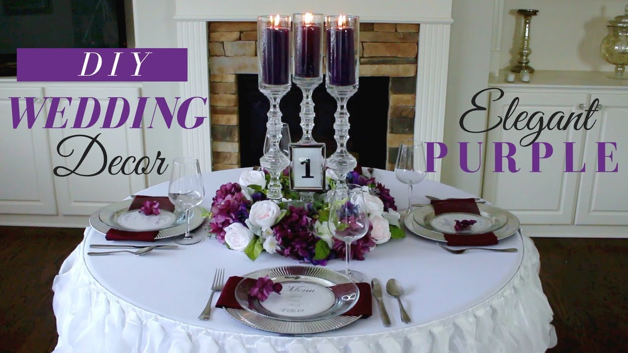 Purple Wedding Decoration Ideas
 Elegant DIY Wedding Centerpieces