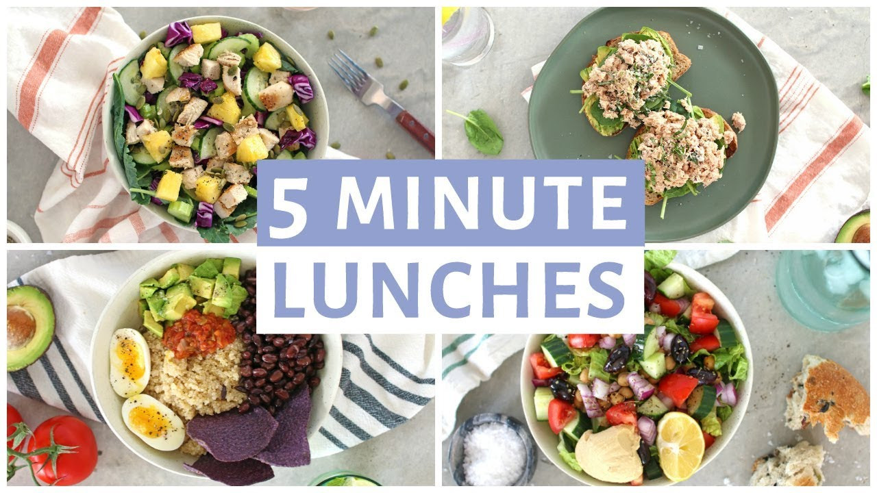 Quick Easy Healthy Lunches
 EASY 5 Minute Lunch Recipes