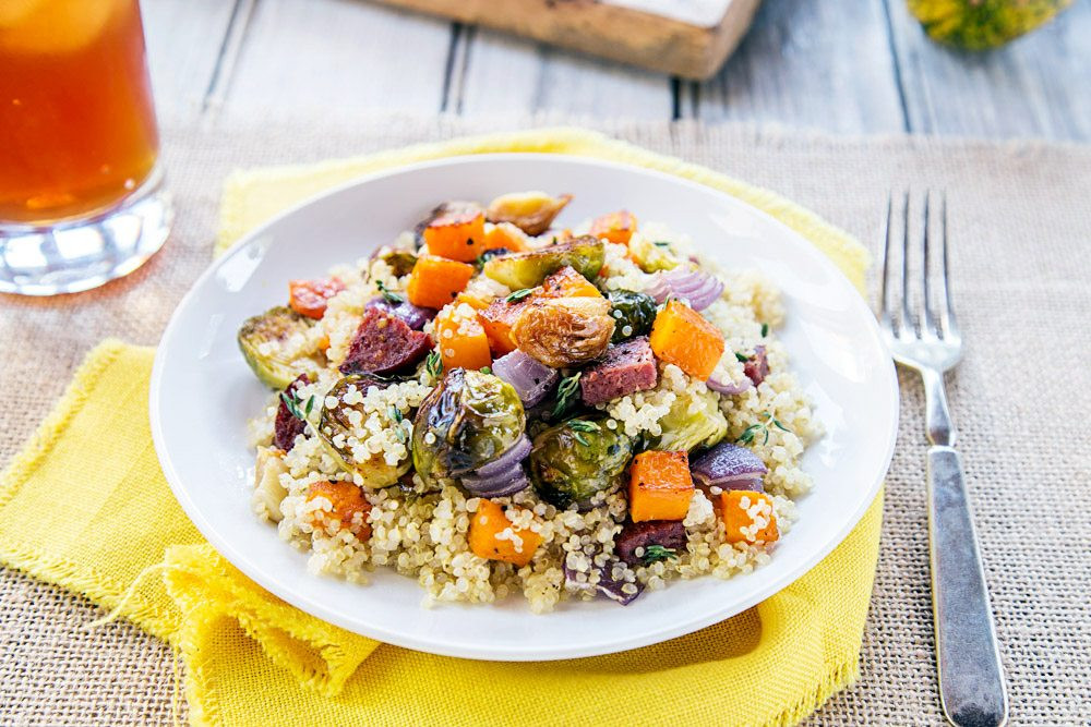 Quinoa With Roasted Vegetables
 Quinoa Salad with Roasted Ve ables & Beef Summer Sausage