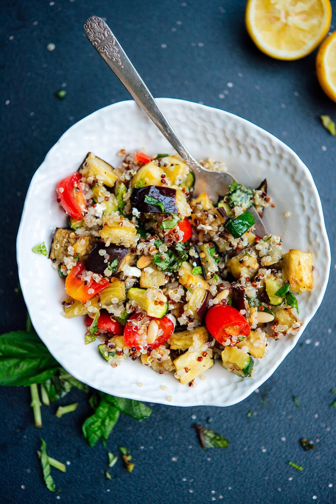 Quinoa With Roasted Vegetables
 Mediterranean Quinoa Salad with Roasted Ve ables
