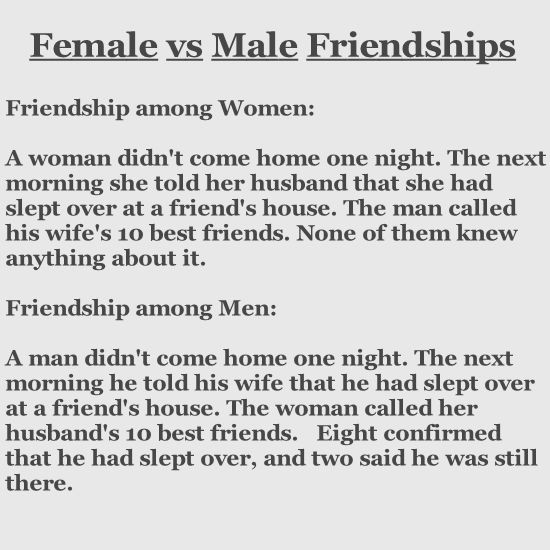 Quotes About Women Friendships
 Friendship Between Women Vs Friendship Between Men