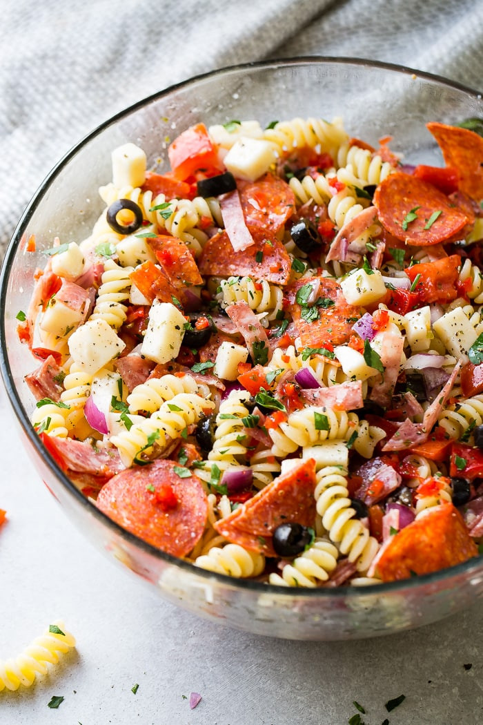 Recipe For Pasta Salad With Italian Dressing
 Easy Italian Pasta Salad Oh Sweet Basil