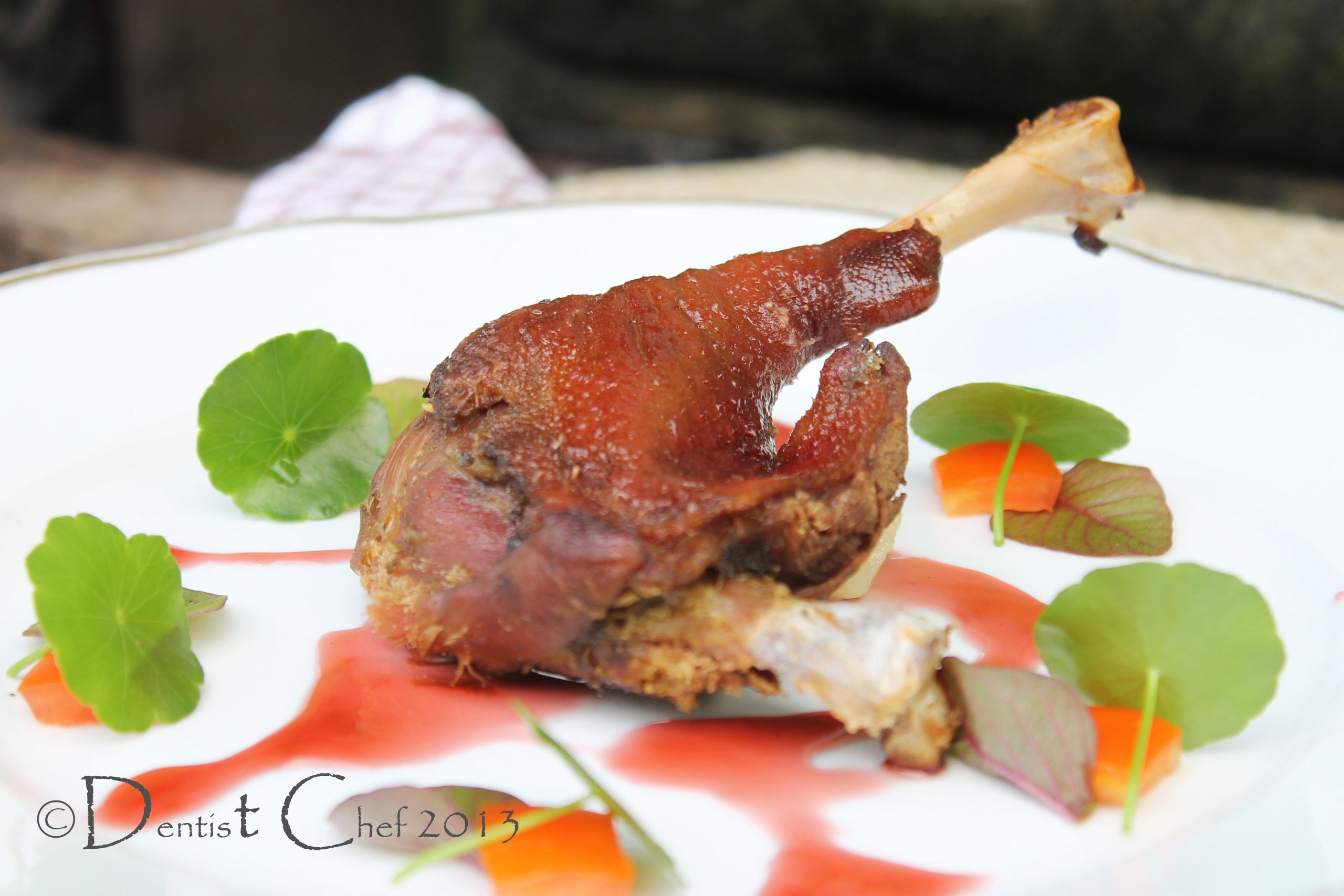 Recipes Duck Confit
 Duck Confit with Crispy Skin and Reduced Wine Sauce