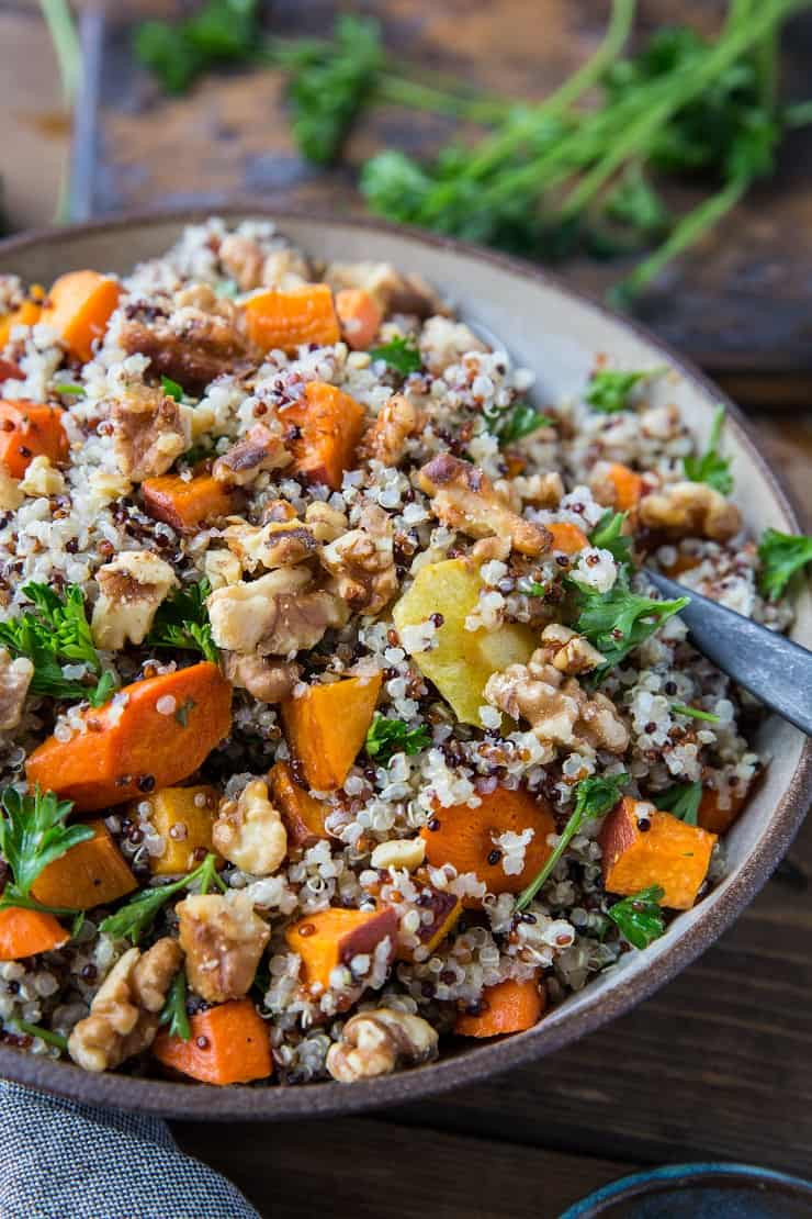 Roasted Vegetable Quinoa Salad
 Roasted Winter Ve able Quinoa Salad with Cider