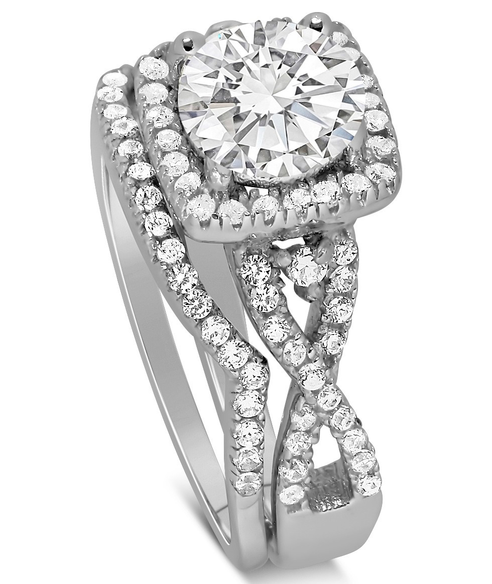 Round Wedding Rings
 Infinity design Round Wedding Ring Set in JeenJewels