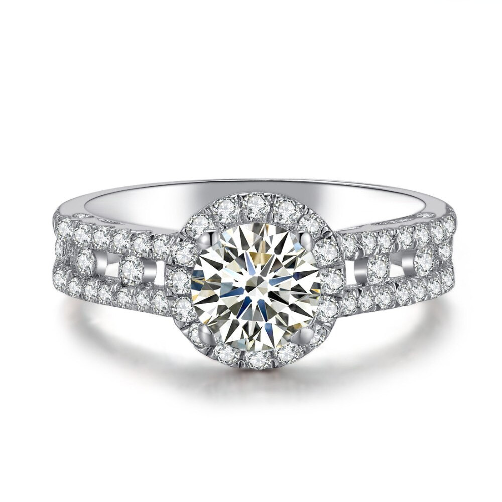 Round Wedding Rings
 Aliexpress Buy 2Ct Round Cut Wedding Ring for Women