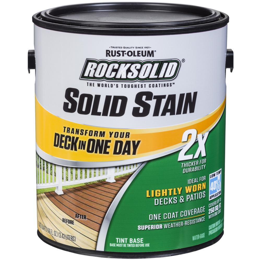 Rustoleum Deck Paint
 Rust Oleum RockSolid 1 gal Adobe Exterior 2X Solid Stain