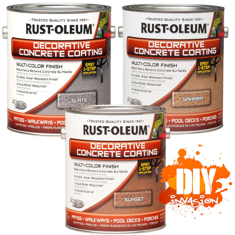 Rustoleum Deck Paint
 Rust Oleum Decorative Concrete Coating Paint Patio Walkway