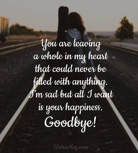 Sad Goodbye Quotes
 Goodbye Messages for Girlfriend Farewell Quotes for Her