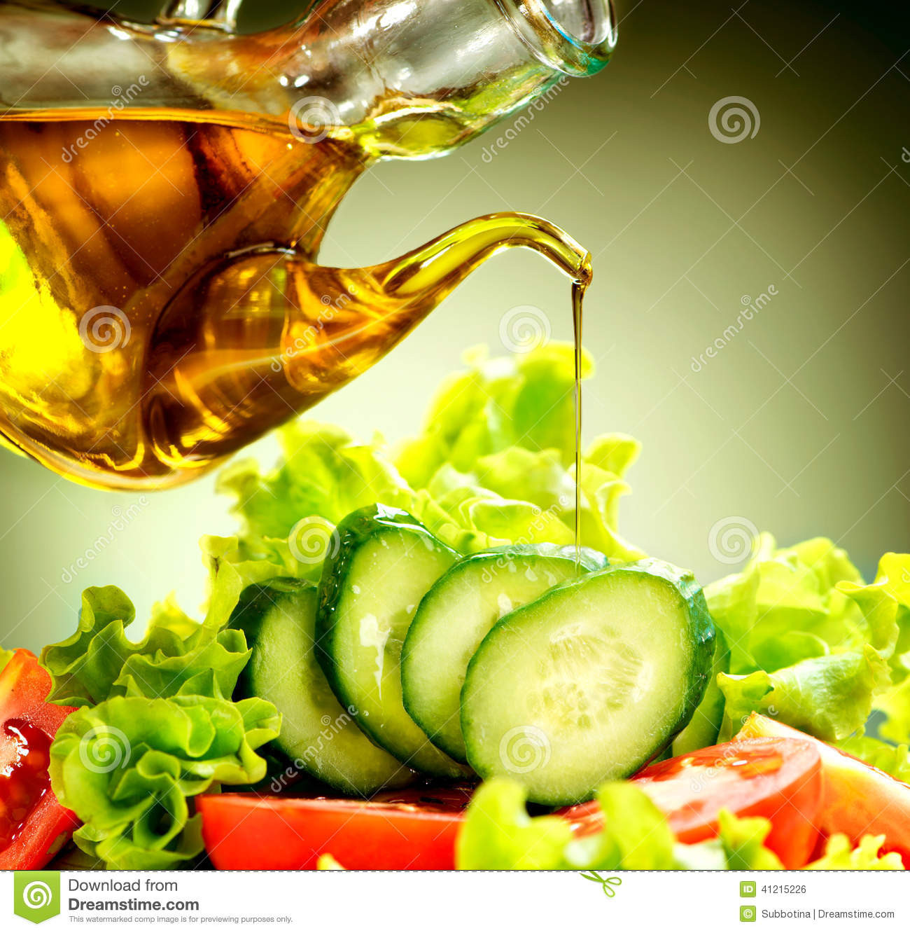 Salad Dressings With Olive Oil
 Ve able Salad With Olive Oil Dressing Stock