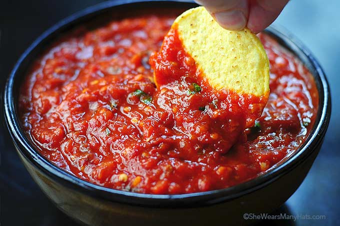 Salsa Recipe Spicy
 Spicy Roasted Tomato Chipotle Salsa Recipe