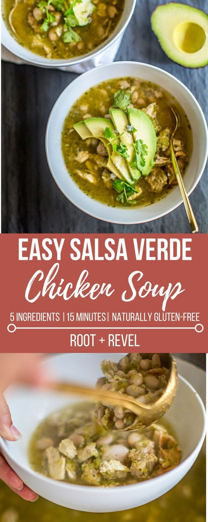 Salsa Verde Chicken Soup
 Quick Easy Salsa Verde Chicken Soup with White Beans