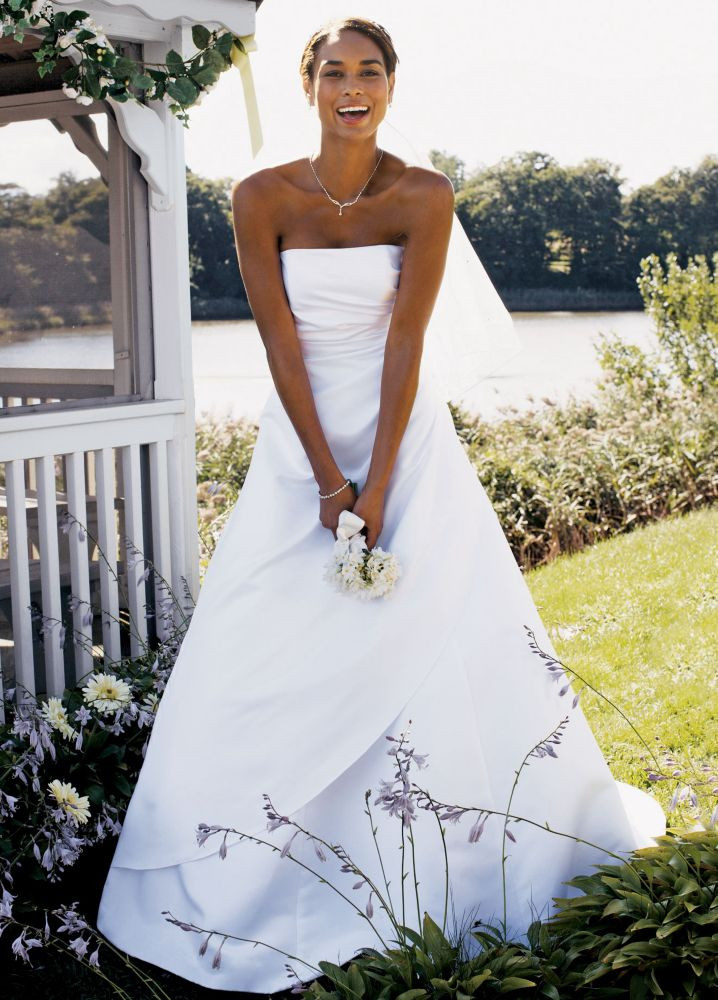 Sample Wedding Gowns
 SAMPLE Wedding Dress Satin A line with Asymmetrical Skirt