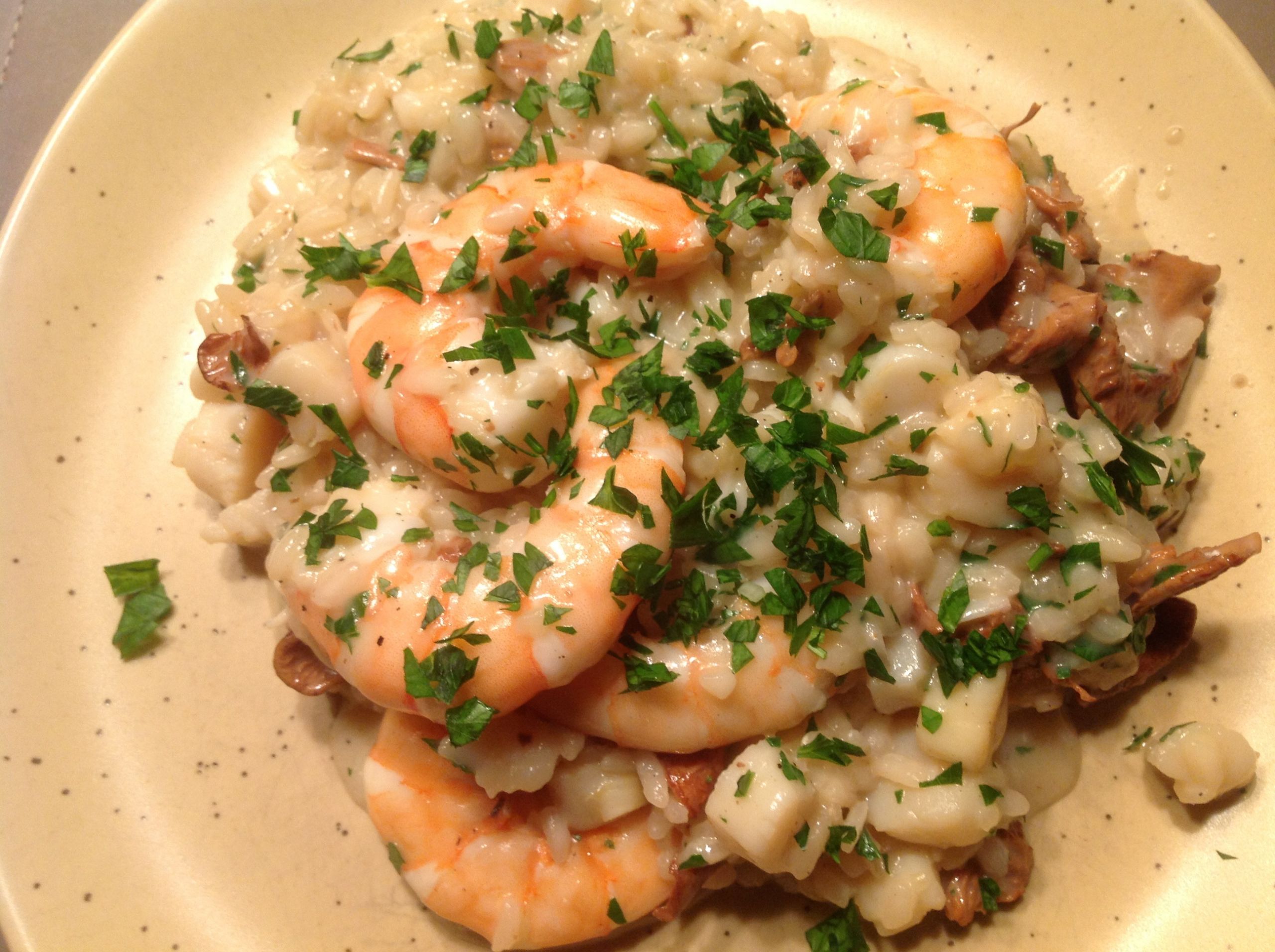 Seafood Risotto Recipes
 Seafood Risotto with Wild Mushrooms sprinkles and sauce