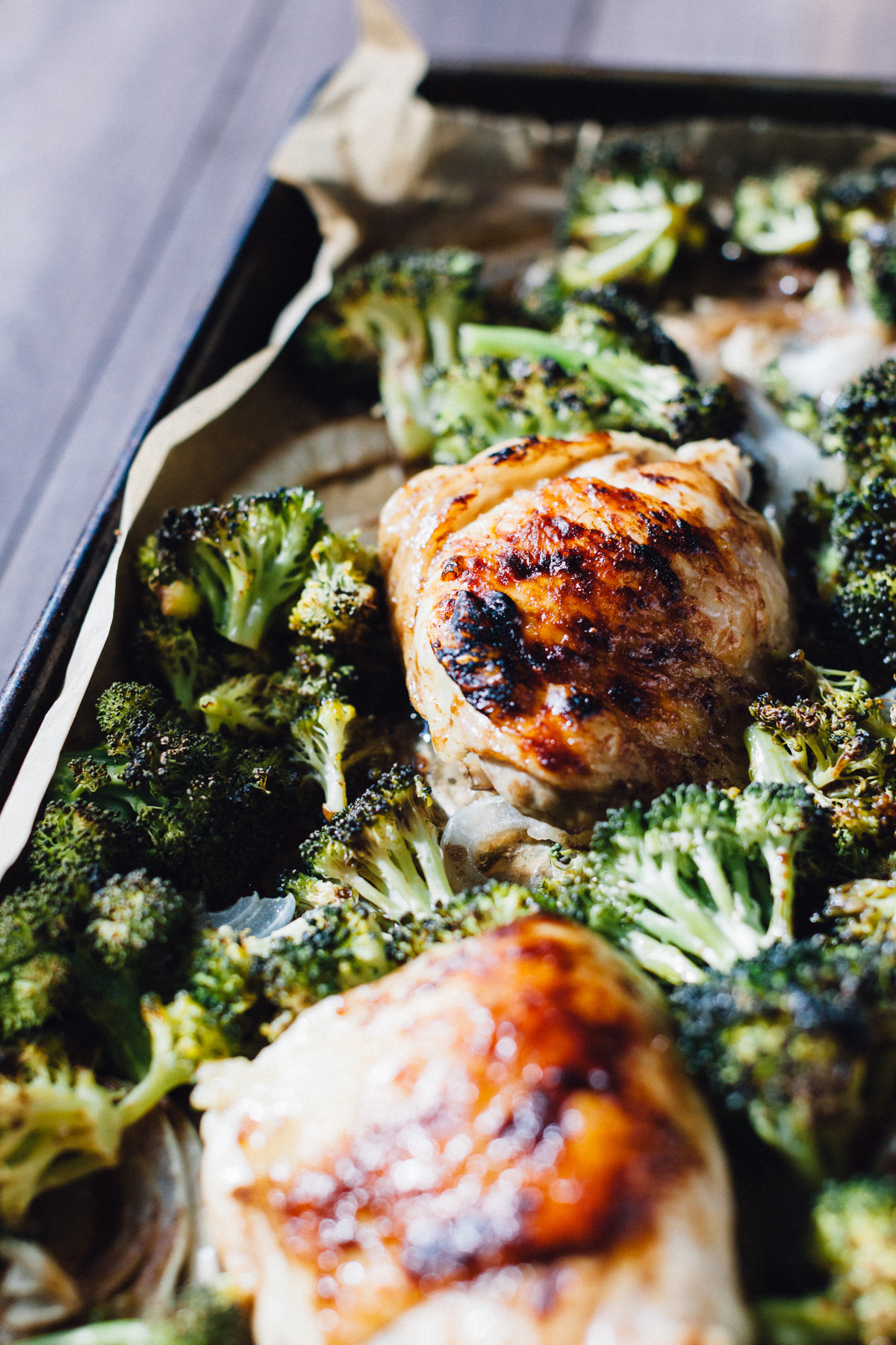 Sheet Pan Boneless Chicken Thighs
 e Sheet Pan Balsamic Chicken with Roasted Broccoli