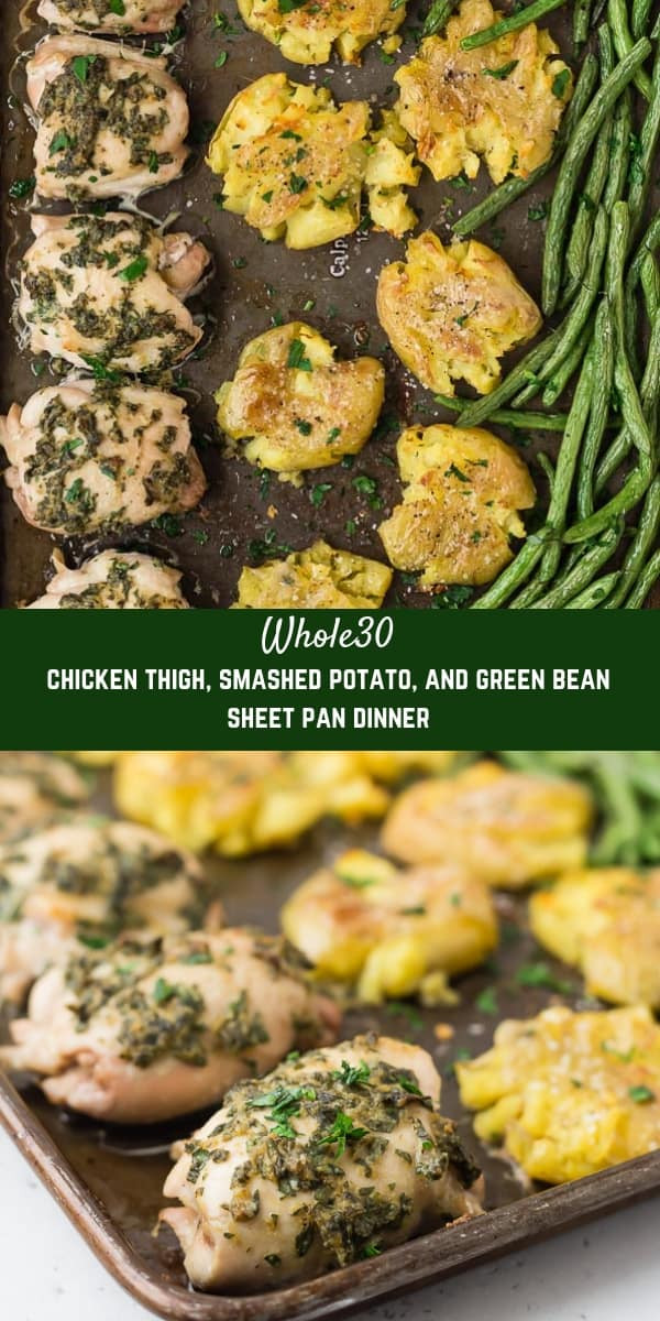 Sheet Pan Dinners Chicken Thighs
 Whole30 Chicken Thighs Sheet Pan Dinner with Smashed
