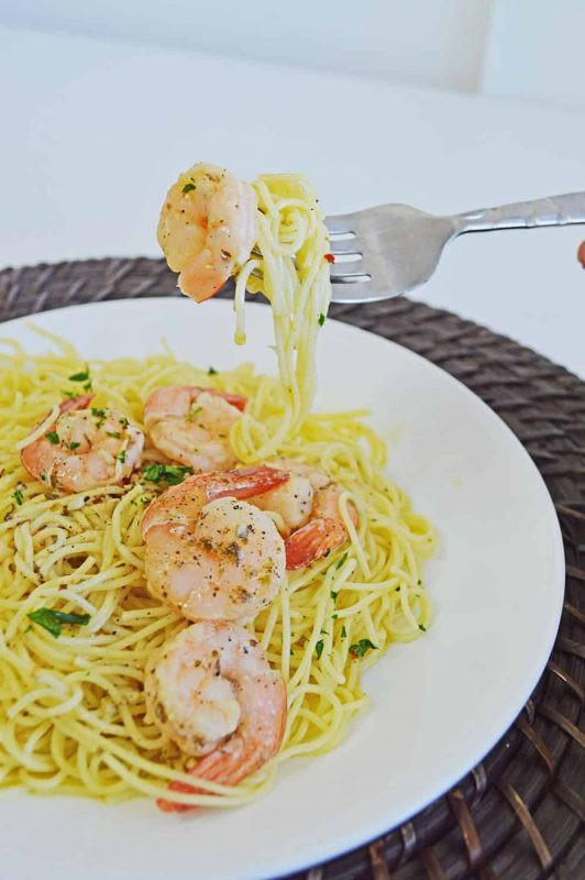 Shrimp Scampi Pasta Without Wine
 Shrimp Scampi Pasta Recipe Teaspoon Goodness
