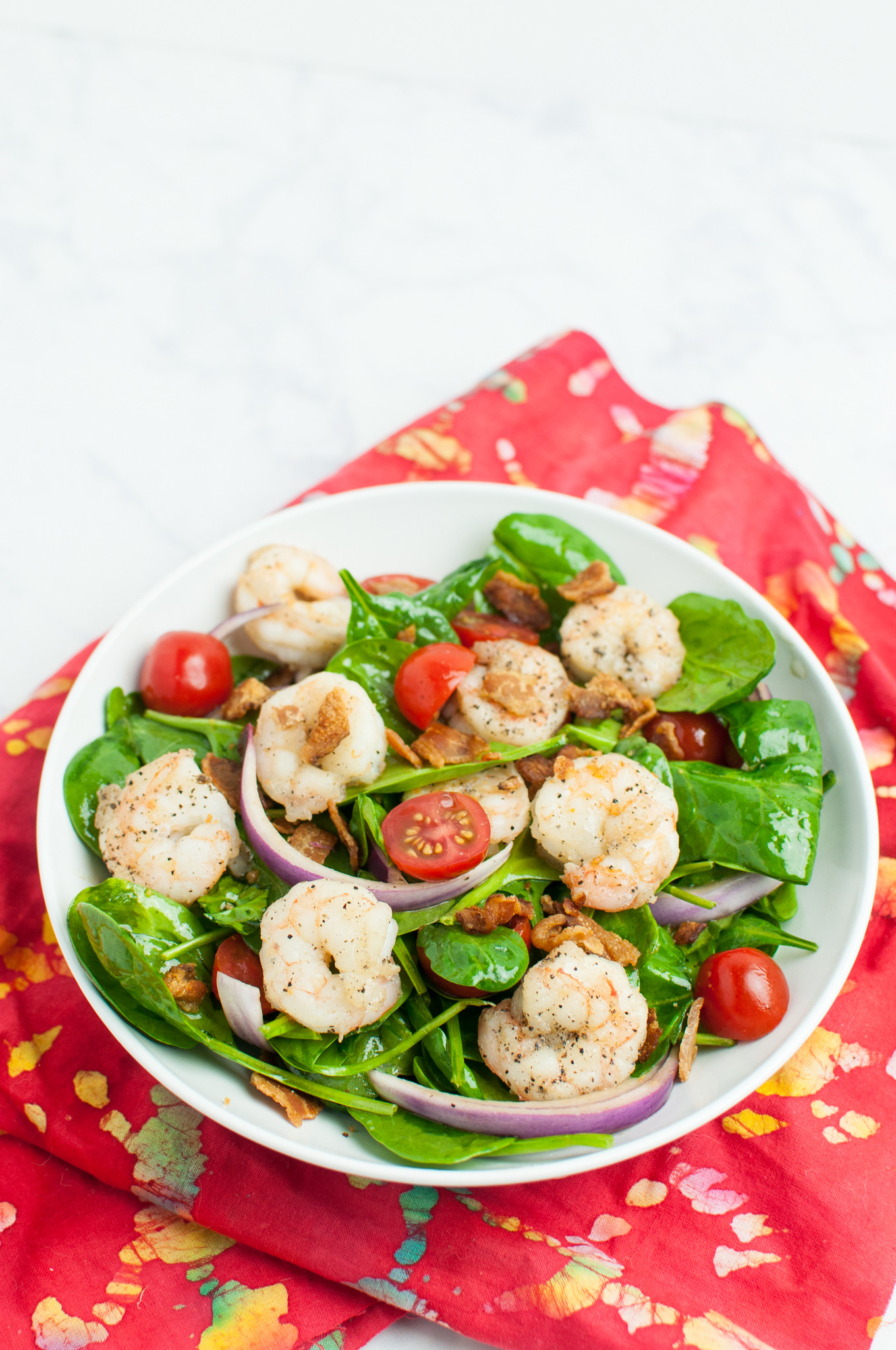 Shrimp Spinach Salad
 Shrimp and Spinach Salad with Balsamic Vinaigrette