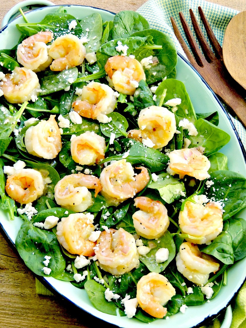 Shrimp Spinach Salad
 Shrimp Spinach Salad with Feta