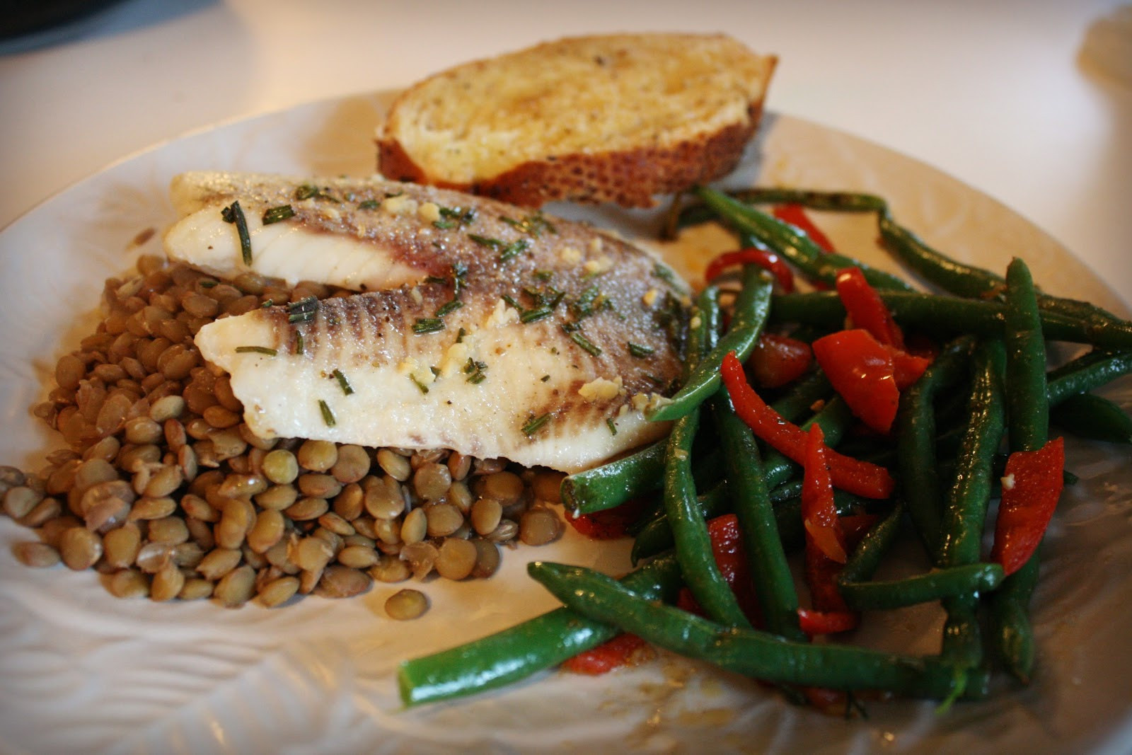 Side Dishes For Tilapia
 My Home Carolina Place Rosemary Tilapia with Lentils
