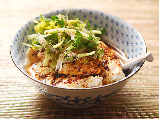 Silken Tofu Recipes Dinner
 Spicy Warm Silken Tofu With Celery and Cilantro Salad