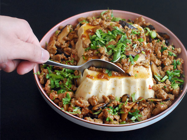 Silken Tofu Recipes Dinner
 Chinese American Mashup Silken Tofu With Spicy Sausage