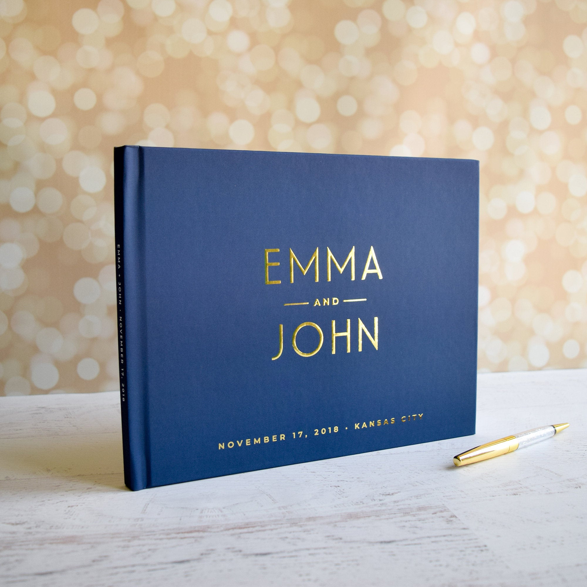 Simple Wedding Guest Book
 Navy Guest Book Simple Guestbooks Affordable Wedding Guest