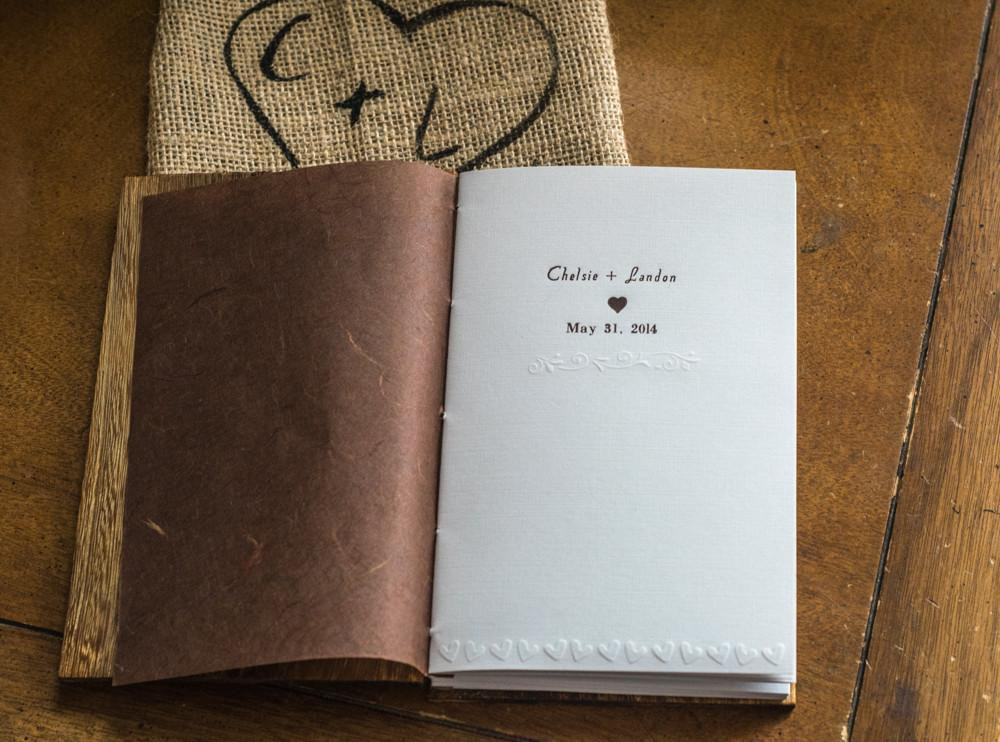 Simple Wedding Guest Book
 Personalized Simple Heart Wedding Guest Book – MsquarePress