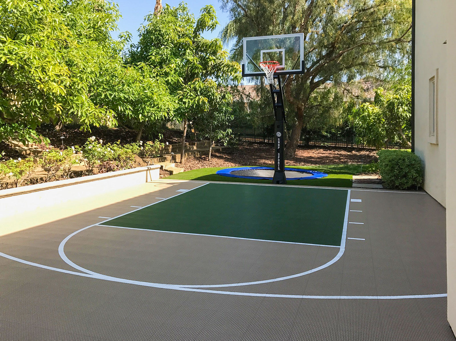 Small Backyard Basketball Court
 Small space backyard basketball court