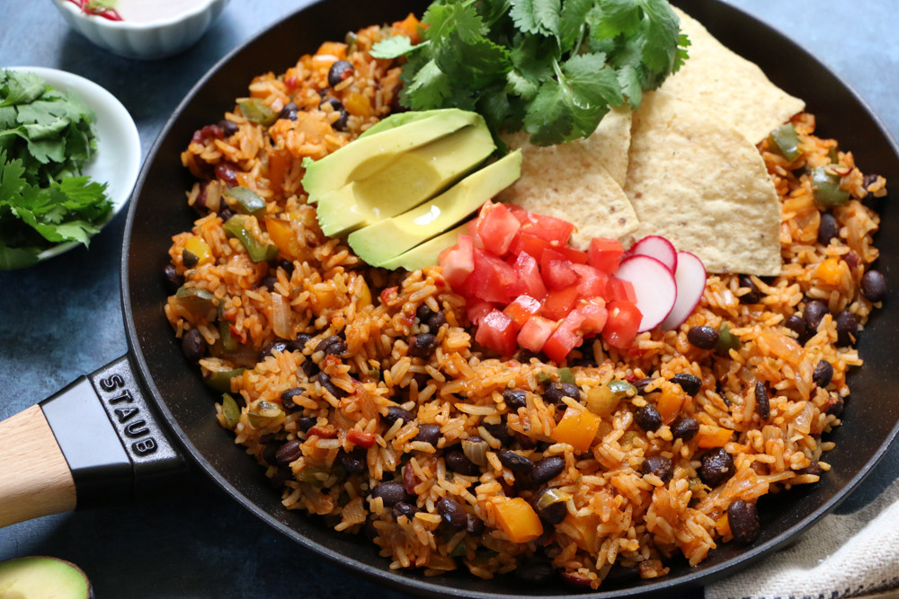 Spanish Rice And Beans
 Rustic Mexican Rice and Beans Skillet Dinner • Hip Foo Mom