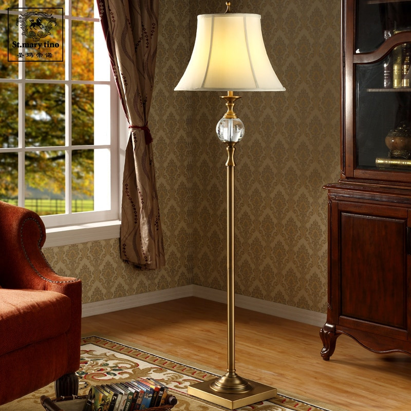 Standing Lamps For Living Room
 Nordic American minimalist retro crystal floor lamp living