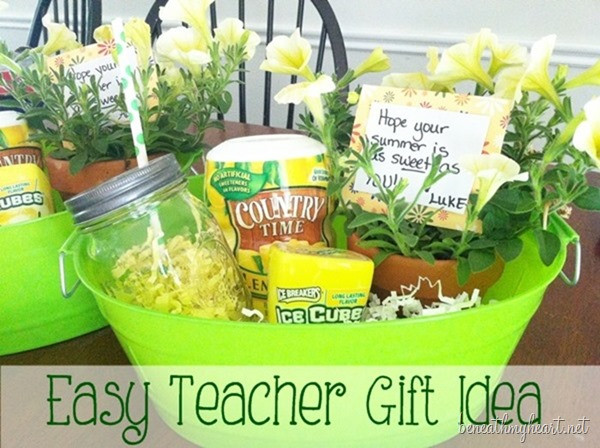 Summer Gift Basket Ideas For Teachers
 Easy Teacher Gift Idea Beneath My Heart