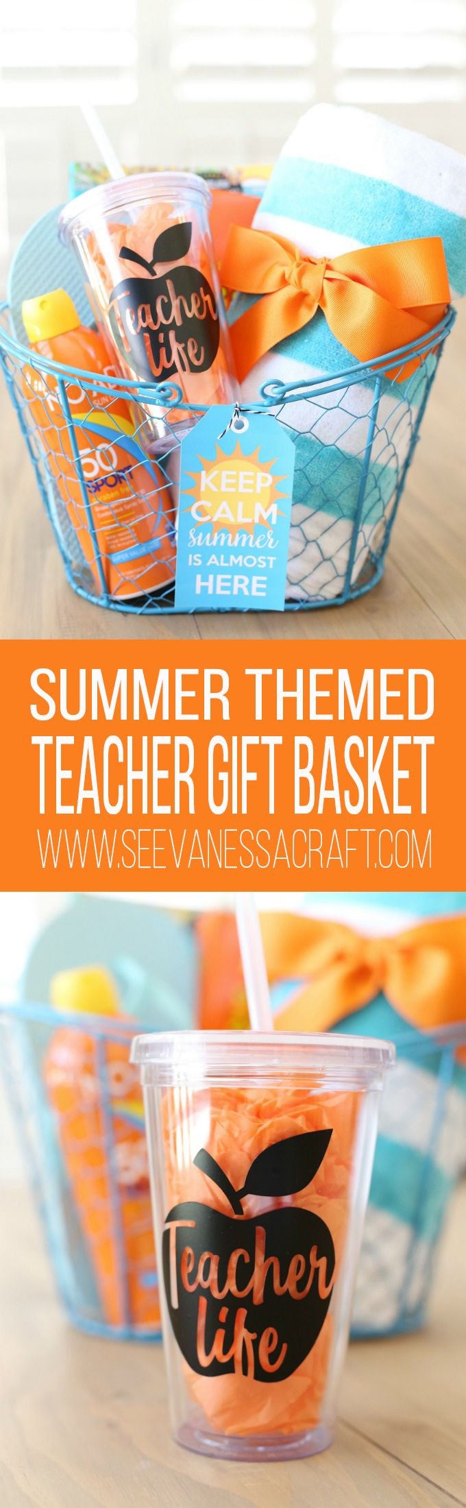 Summer Gift Basket Ideas For Teachers
 Craft Keep Calm Summer Teacher Gift Idea