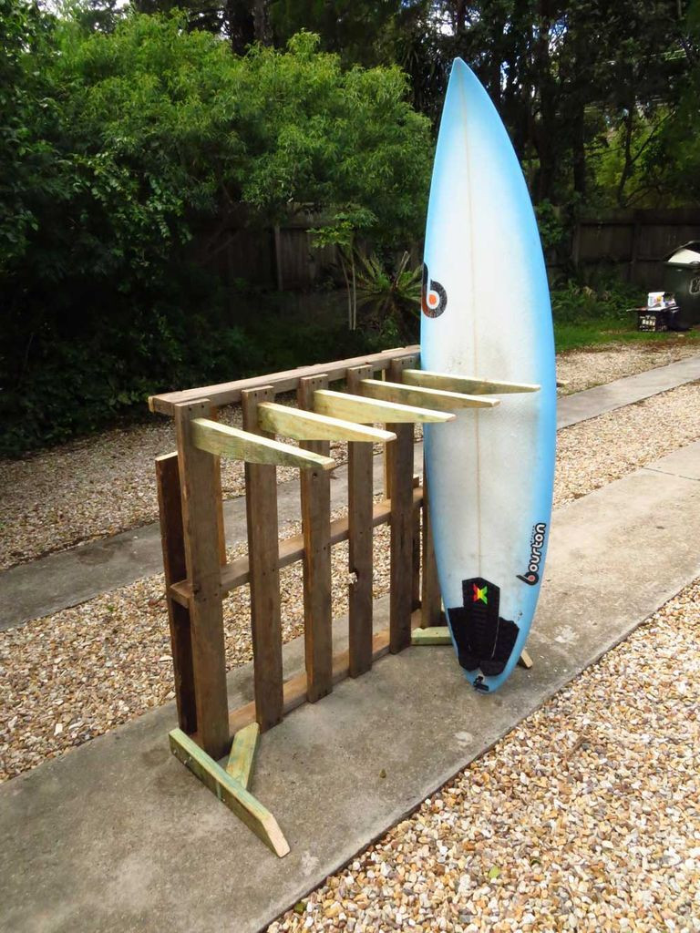 Surfboard Bike Rack DIY
 DIY surfboard rack pallets Google Search