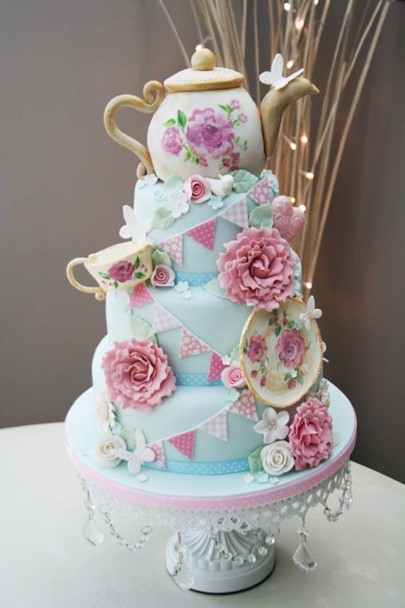 Tea Party Birthday Cake Ideas
 1428 best Birthday Cakes images on Pinterest