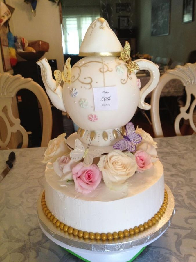 Tea Party Birthday Cake Ideas
 50Th Birthday Teapot
