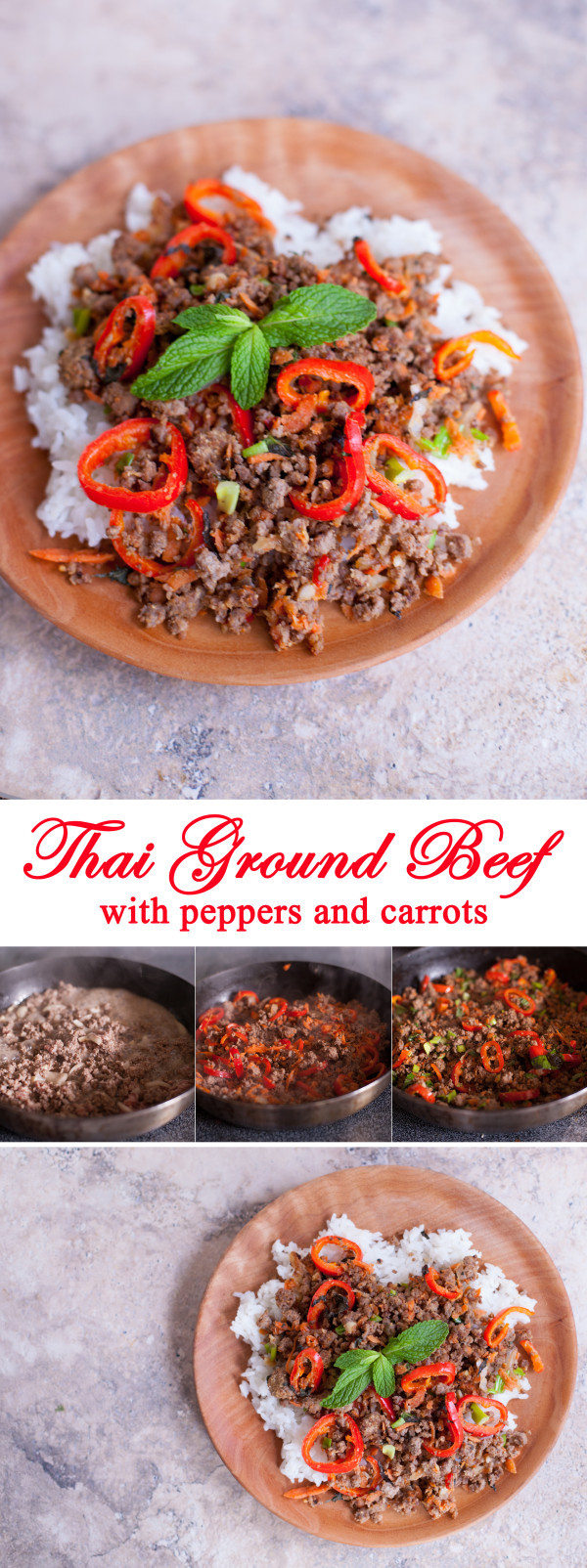 Thai Ground Beef Recipes
 Thai Ground Beef Recipe with Mint Carrots and Peppers