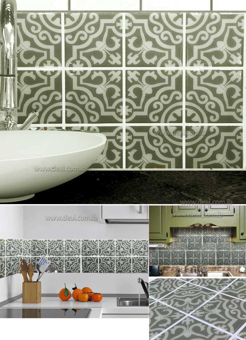Tile Decals Kitchen Backsplash
 25cmx25cm Tile decals SET of 16 tile stickers for kitchen